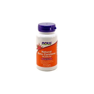 NOW НАУ ФУДС БЕТА КАРОТИН ДРАЖЕТА 25000 iu 90/now natural beta carotene (25000 iu) 90 softgels