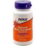 NOW НАУ ФУДС БЕТА КАРОТИН ДРАЖЕТА 25000 iu 90/now natural beta carotene (25000 iu) 90 softgels