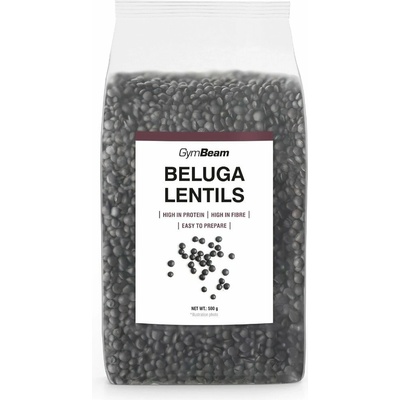 GymBeam Čierna šošovica Beluga 0,5 kg
