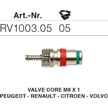 Image 1 of Errecom - Италия RV1003.05 - 5 броя иглички M8x1 за портове климатици на PEUGEOT-RENAULT-CITROEN-VOLVO, ERRECOM
