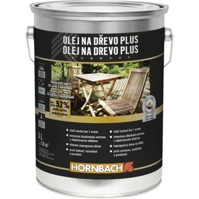 Hornbach Olej na dřevo plus 5 l bezbarvý