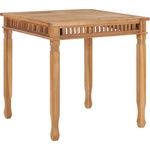 vidaXL Градинска трапезна маса, 80x80x80 cм, тиково дърво масив (49384)