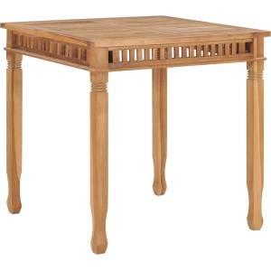 vidaXL Градинска трапезна маса, 80x80x80 cм, тиково дърво масив (49384)