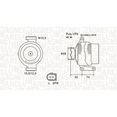 Alternátor MAGNETI MARELLI 063731928010