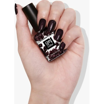 LONDONTOWN Gel Color Spilled Wine gélový lak na nechty vínová s trblietkami 12 ml