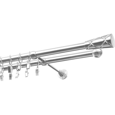 Garnyze-levne Garnýže Genua dvouřadá nerez Exclusive 19 mm 180 cm