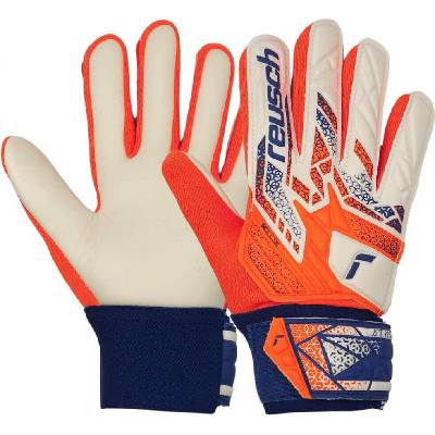 Reusch Brankářské rukavice Attrakt Starter Solid Junior, bílo-oranžové 5572513 2500 8