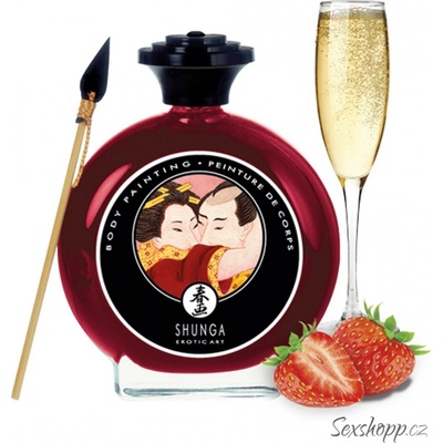 Shunga Strawberries & Champagne Bodypainting 100ml