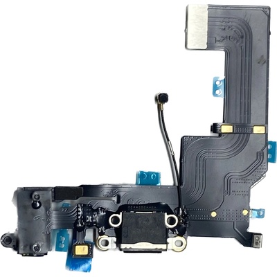 Apple iPhone SE - Nabíjecí Konektor + Konektor Audio Jack + Mikrofon + Flex Kabel (Vesmírně šedý / Space Gray)