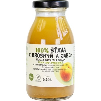Zdravo Organic Šťáva broskev - jablko 100% 200 ml