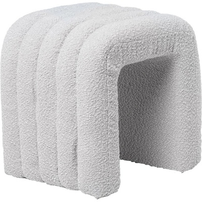 Somcasa Šedý bouclé taburet Edy 42 x 42 cm