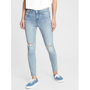 GAP Дънки distressed universal jeggings с висока талия GAP GAP | Sin | ЖЕНИ | 25/34