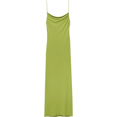 Pull&Bear Лятна рокля зелено, размер XS