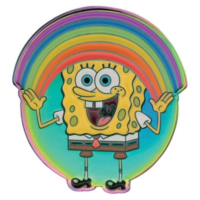 FaNaTtik Odznak SpongeBob v nohaviciach Dúha