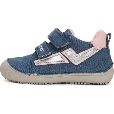 D.D.Step detské dievčenské plátené topánky Barefoot Bermuda blue
