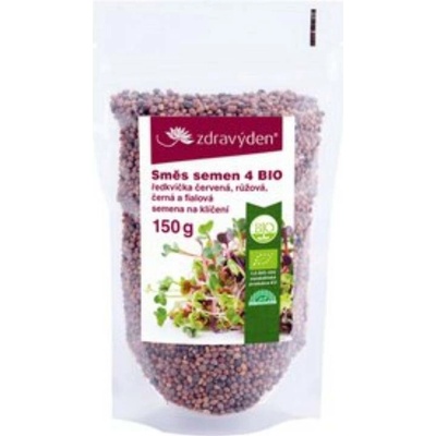 Směs semínek na klíčení BIO (ředkvička červená, růžová, černá, fialová) 150g - Zdravý den