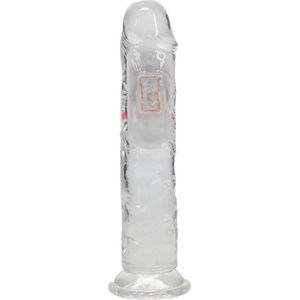 RealRock by Shots LED Vibrating Straight Cock - 7 / 18 cm - Transparent