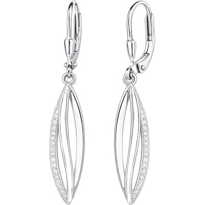 GRACE Silver Jewellery Stříbrné visací náušnice se zirkony Julia stříbro 925/1000 E-1515-MHT-7824/352 Stříbrná