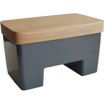 PRACTIC Máslenka na vodu s dřevěným víkem barva šedá – Zbozi.Blesk.cz