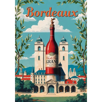 TREFL Premium Plus Vintage Poster Bordeaux Francúzsko 1000 dielov