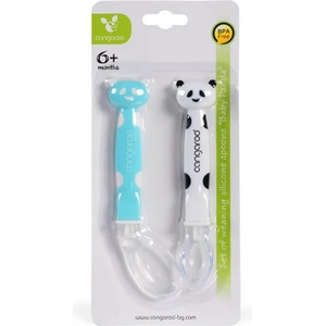 Cangaroo Силиконова лъжичка Cangaroo - Baby Panda, синя (104540) - ozone