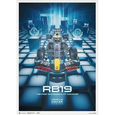 Umělecký tisk Oracle Red Bull Racing RB19 - 2023 The Most Successful F1® Car Ever - Red Bull, 40 × 50 cm