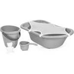 BabyJem Бебешки комплект за баня BabyJem - 5 части, Grey (439)