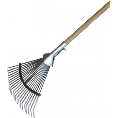 CONMETALL Hrable švédske s drevenou násadou na trávnik 1300x24mm