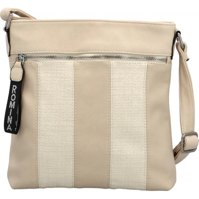 Trendy úzká dámská crossbody Meccorina béžová
