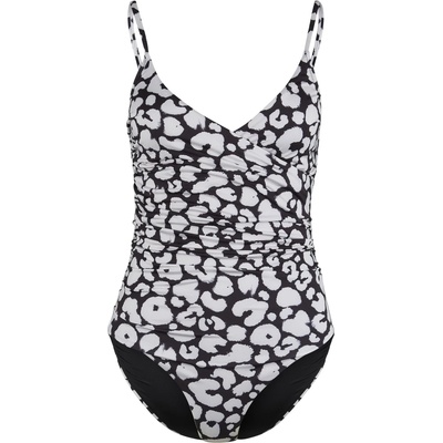 DEDICATED Дамски бански костюм Dedicated Women's Wrap Swimsuit Klinte Swimsuit - Painted Leopard Black - размер XS (150-1515-0611)