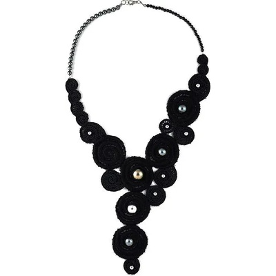 Dannyra Дизайнерска огърлица перли и вълна Dannyra Jewels