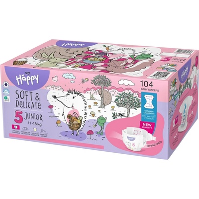 Bella Baby Happy Soft & Delicate 5 11-18 kg Box 2 x 52 ks
