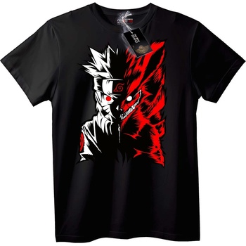 NOONEBRAND Тениска Naruto Узумаки и Деветоопашата - XL, Black