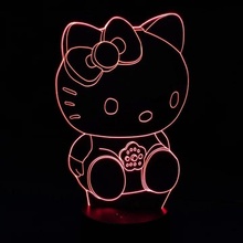 Beling detská lampa, Hello Kitty model 3 , 7 farebná S433