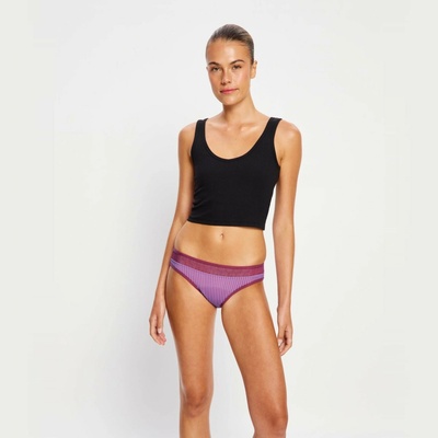 Modibodi menštruačné nohavičky Sensual Bikini Light Plum Purple Stripe