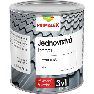 Primalex 3v1 Jednovrstvová farba 3v1 aj na kovy červenohnedá 0,75L