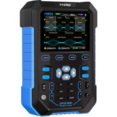 Fnirsi DPOX180H Цифров осцилоскоп и генератор на сигнали 2в1, 2.8" IPS дисплей, двуканален, 180MHz (DPOX180H blue)