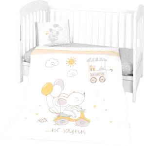 KikkaBoo Бебешки спален комплект Kikkaboo - Joyful Mice, 5 части (41101050040)