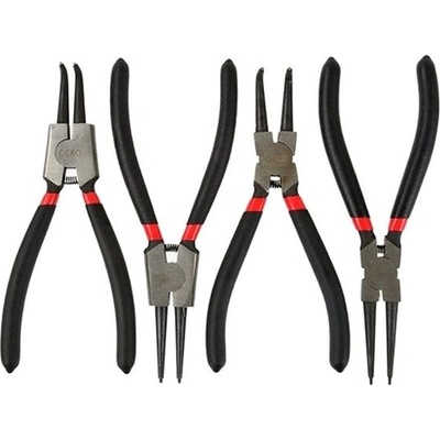 GEKO Kleště seeger sada 4ks, přímé a zahnuté, 180mm