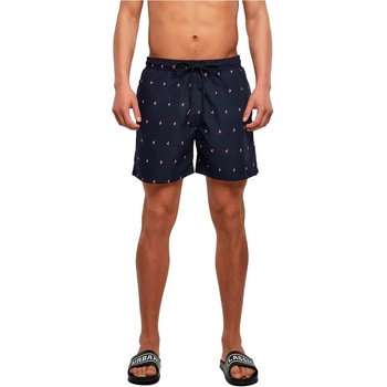 Urban Classics Бански гащета Urban classics Embroidery swimming shorts - Blue (Midnight Navy / Flamingo)