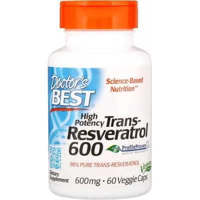 Doctor's Best vysoko účinný Trans-Resveratrol 600 mg 60 kapsúl