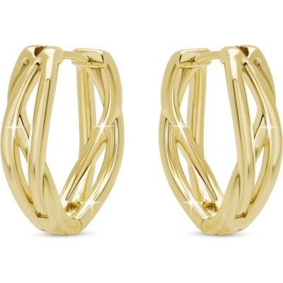 Ellami Ellami Dubai 3399 Pozlacené náušnice 14k , propletený vzor 1003399