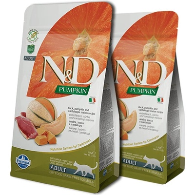N&D Pumpkin Adult Cat Grain Free Duck & Cantaloupe melon 2 x 5 kg