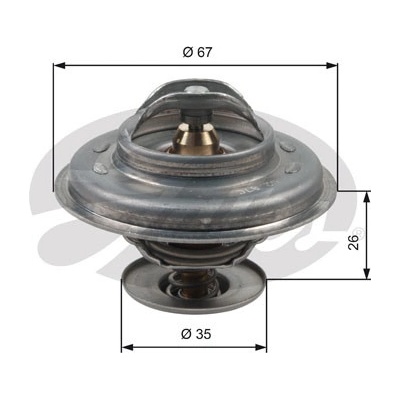 Termostat, chladivo GATES TH11687G1