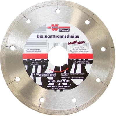 Würth Diamantový rezný kotúč 125 mm 0666170125