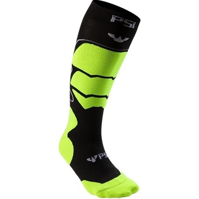 ponožky PSí Neon čierna/žltá fluo