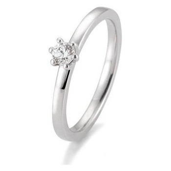 Sofia Diamonds prsteň z bieleho zlata s diamantom BE41 05988