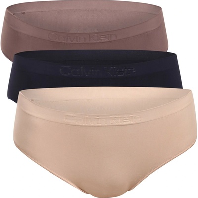 Calvin Klein 3PACK dámske nohavičky bezšvové viacfarebné (QD5212 3EQ)