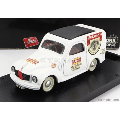Brumm Fiat 500c Van Fioravanti 1950 Bílá 1:43