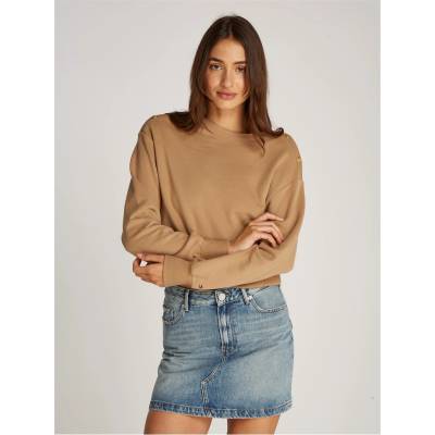 Tommy Hilfiger Блуза Tommy Hilfiger Women's Gold Button Boat Neck Sweatshirt - Safari Canvas